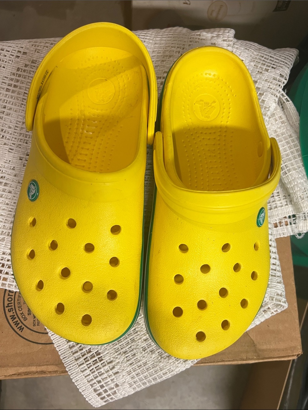 Women's Yellow Slip-On Clog Mules crocs